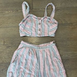 Free People 2 Piece Outfit, Crop top and wide leg pants, boho